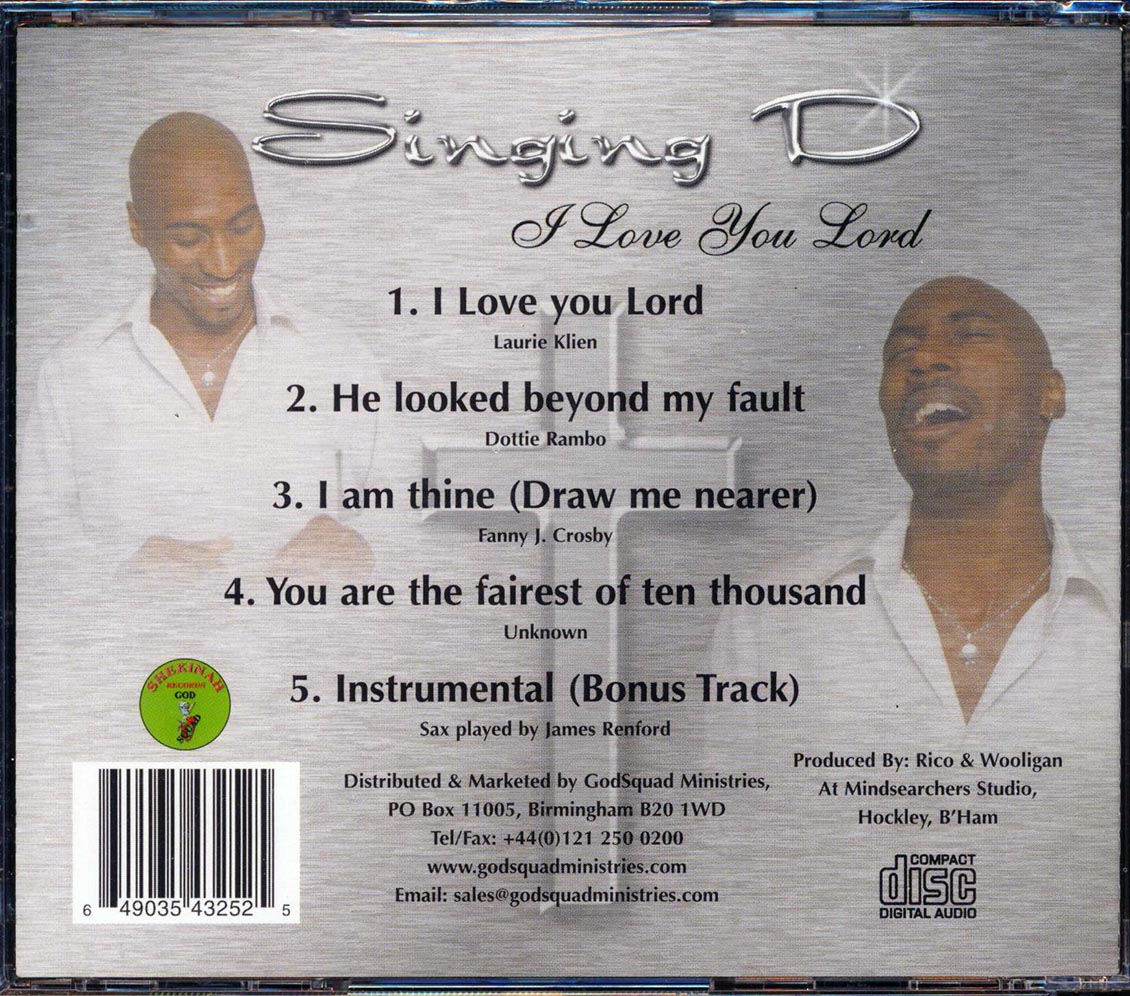 Singing D - I Love You Lord (5 Tracks) [New CD]
