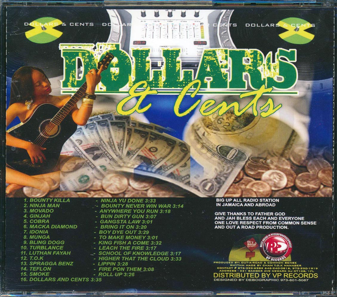Bounty Killer, Mavado, Munga, Idonia, Lutan Fyah, Etc. - Dollars & Cents [New CD]