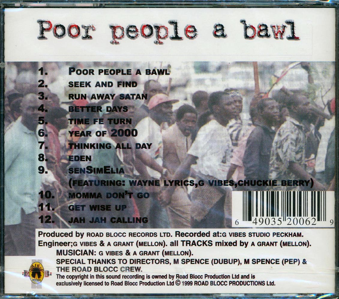 Wayne Lyrics - Poor People A Bawl [New CD]