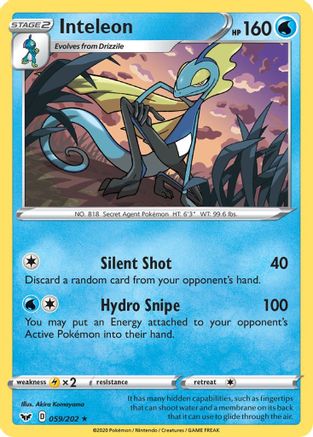Inteleon () 059/202 - SWSH01 Sword & Shield Base Set
