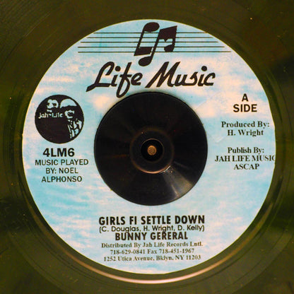 Bunny General - Girls Fi Settle Down  /  Terrible Cat - Many Many (rhythm: "Riding West") [New Vinyl 7"]