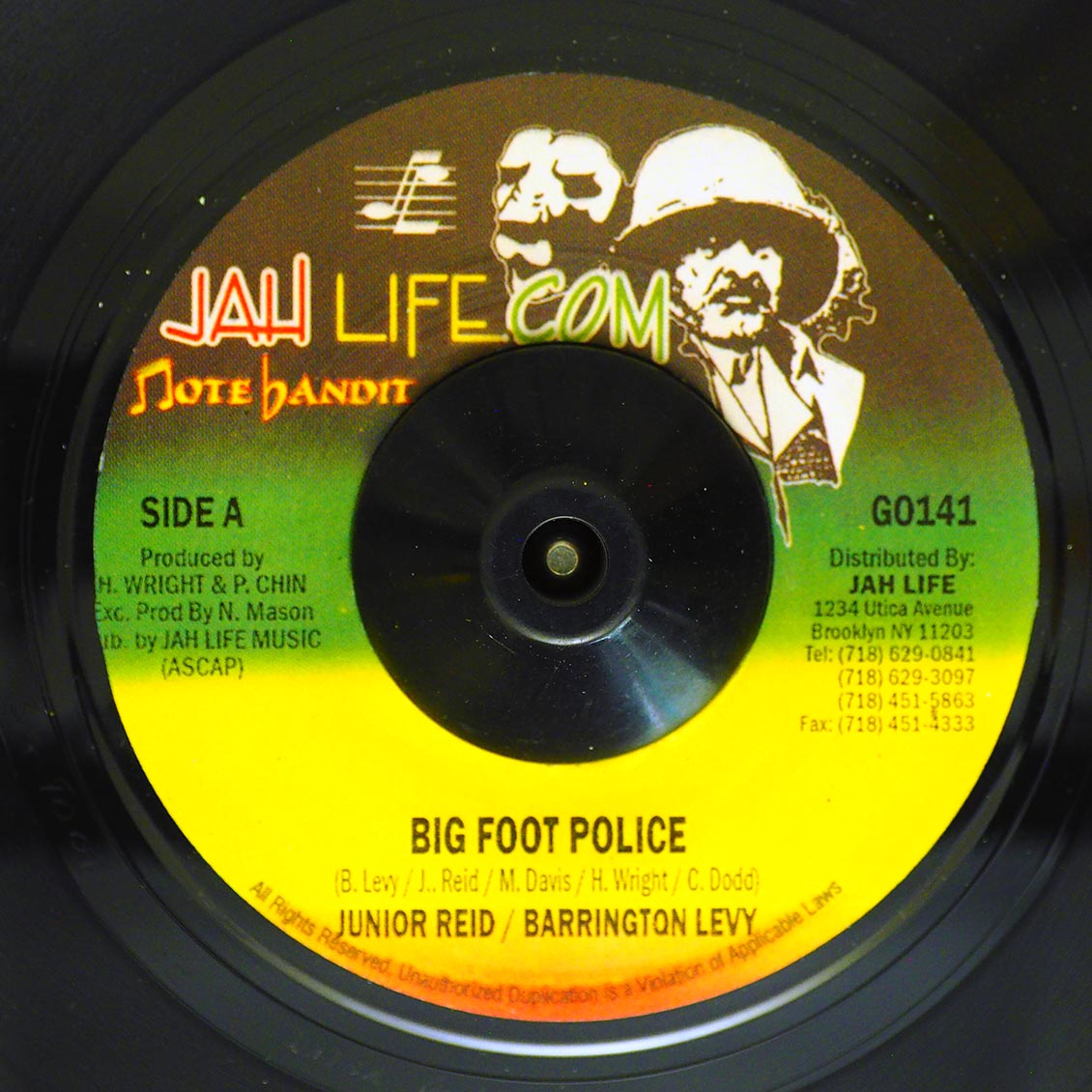 Jr. Reid, Barrington Levy - Big Foot Police  /  Version (rhythm: "Murderer / Hot Milk") [New Vinyl Record 7" Single]