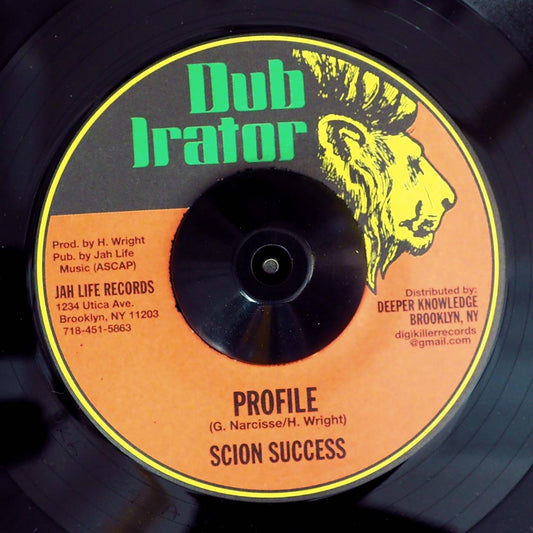 Scion Success - Profile  /  Jah Life - Dub In The Area (rhythm: "Chanting") [New] [New Vinyl 7"]