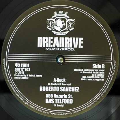 Roberto Sanchez - A Rock; Ras Telford - 555 Nazarin St  /  Roberto Sanchez - Fight Dem Down; Fight Version (rhythm: "Jacob Miller - False Rasta") [New Vinyl 10"]