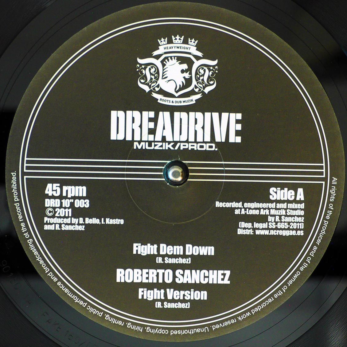 Roberto Sanchez - A Rock; Ras Telford - 555 Nazarin St  /  Roberto Sanchez - Fight Dem Down; Fight Version (rhythm: "Jacob Miller - False Rasta") [New Vinyl 10"]