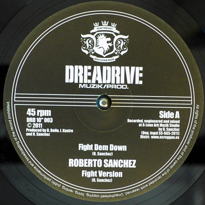 Roberto Sanchez - A Rock; Ras Telford - 555 Nazarin St  /  Roberto Sanchez - Fight Dem Down; Fight Version (rhythm: "Jacob Miller - False Rasta") [New Vinyl 10"]