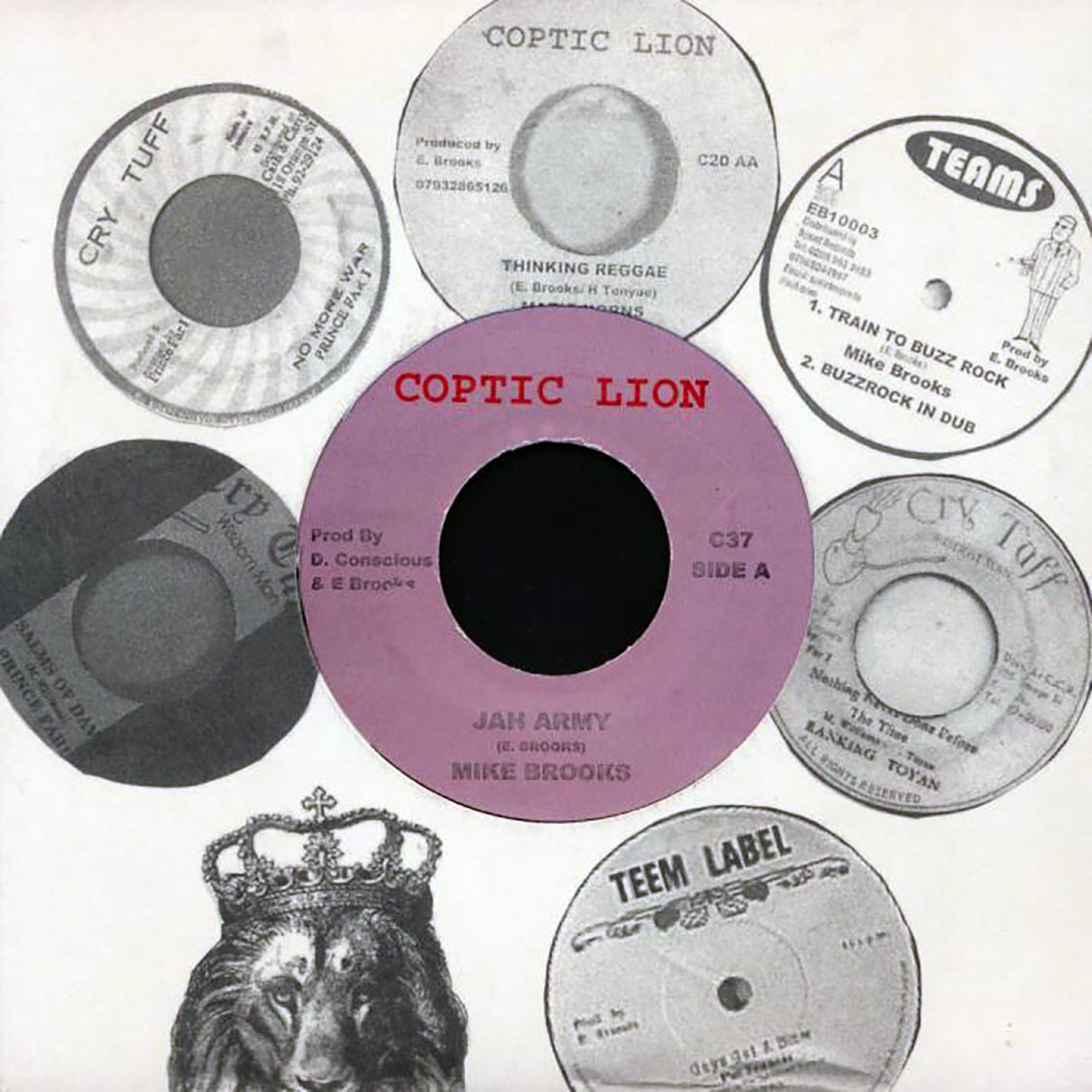 Mike Brooks - Jah Army  /  Dougie Conscious - Version [New Vinyl Record 7" Single]