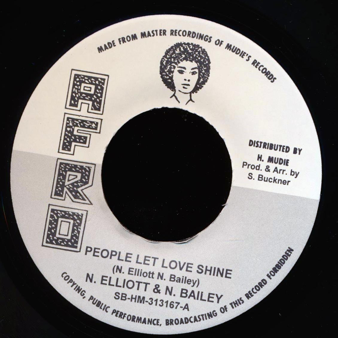 N Elliott, N Bailey - People Let Love Shine  /  The Jet Sets - Too Much [New Vinyl Record 7" Single]