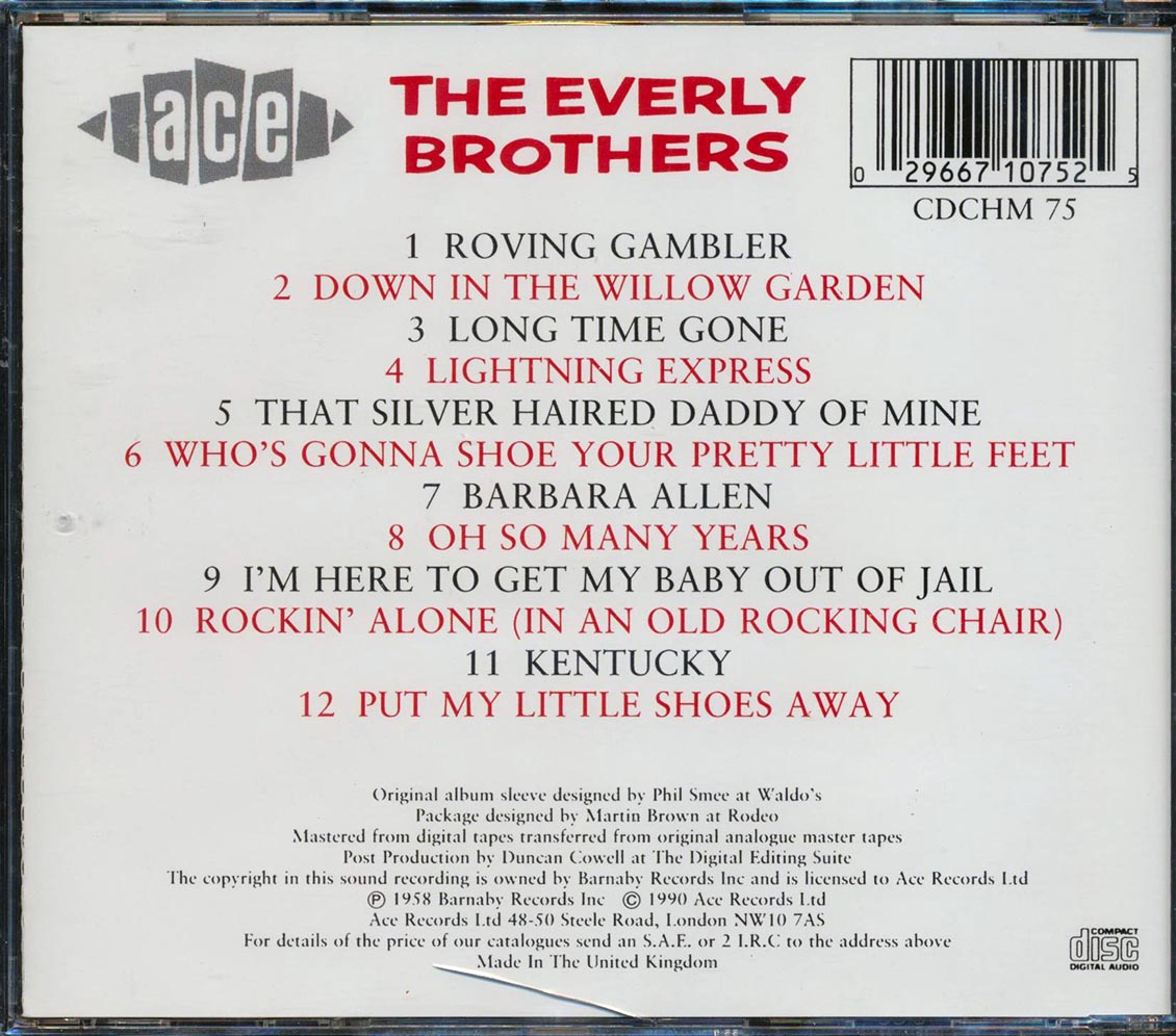 The Everly Brothers - Songs Our Daddy Taught Us [New CD]