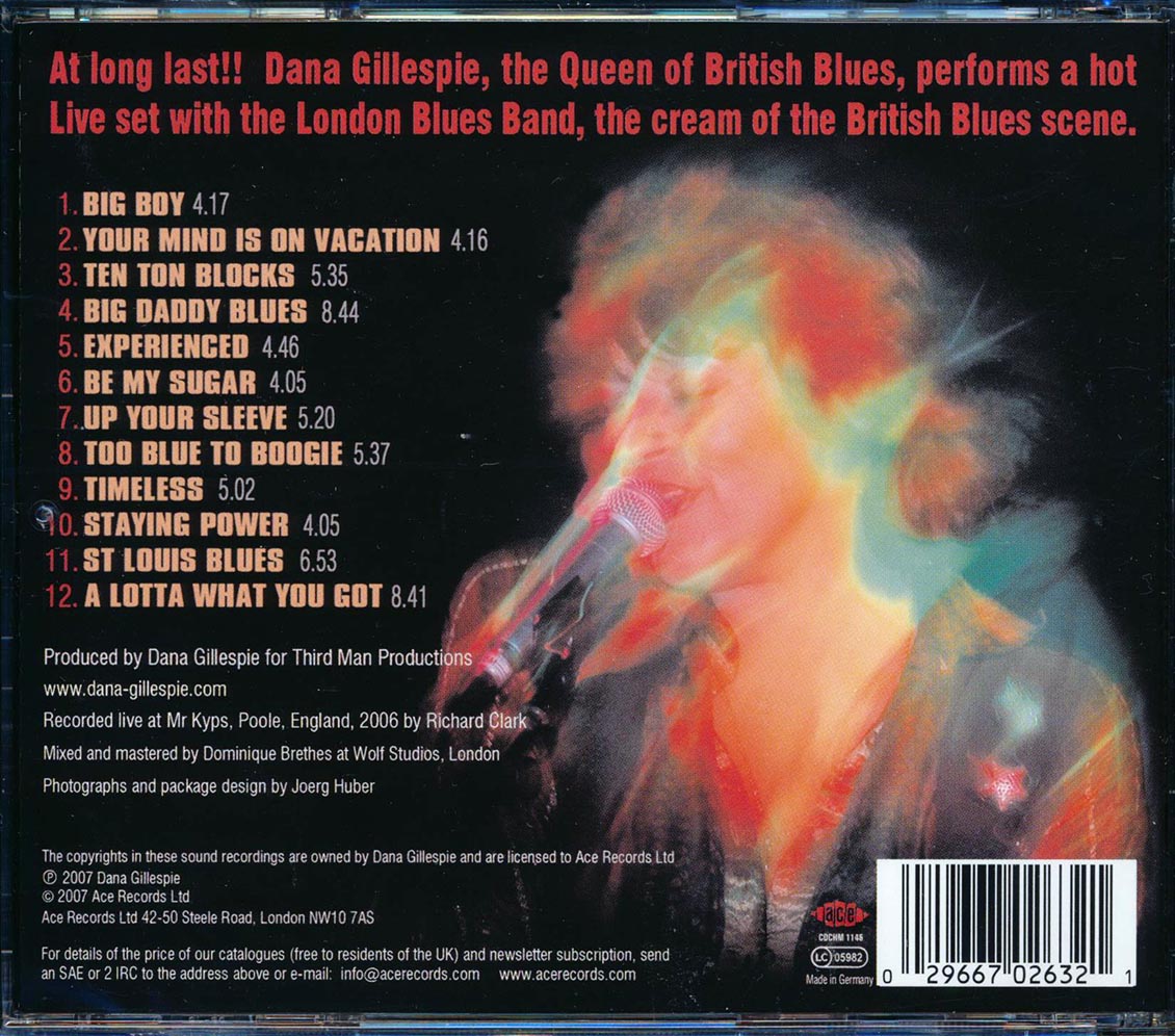 Dana Gilluespie - Live With The London Blues Band [New CD]
