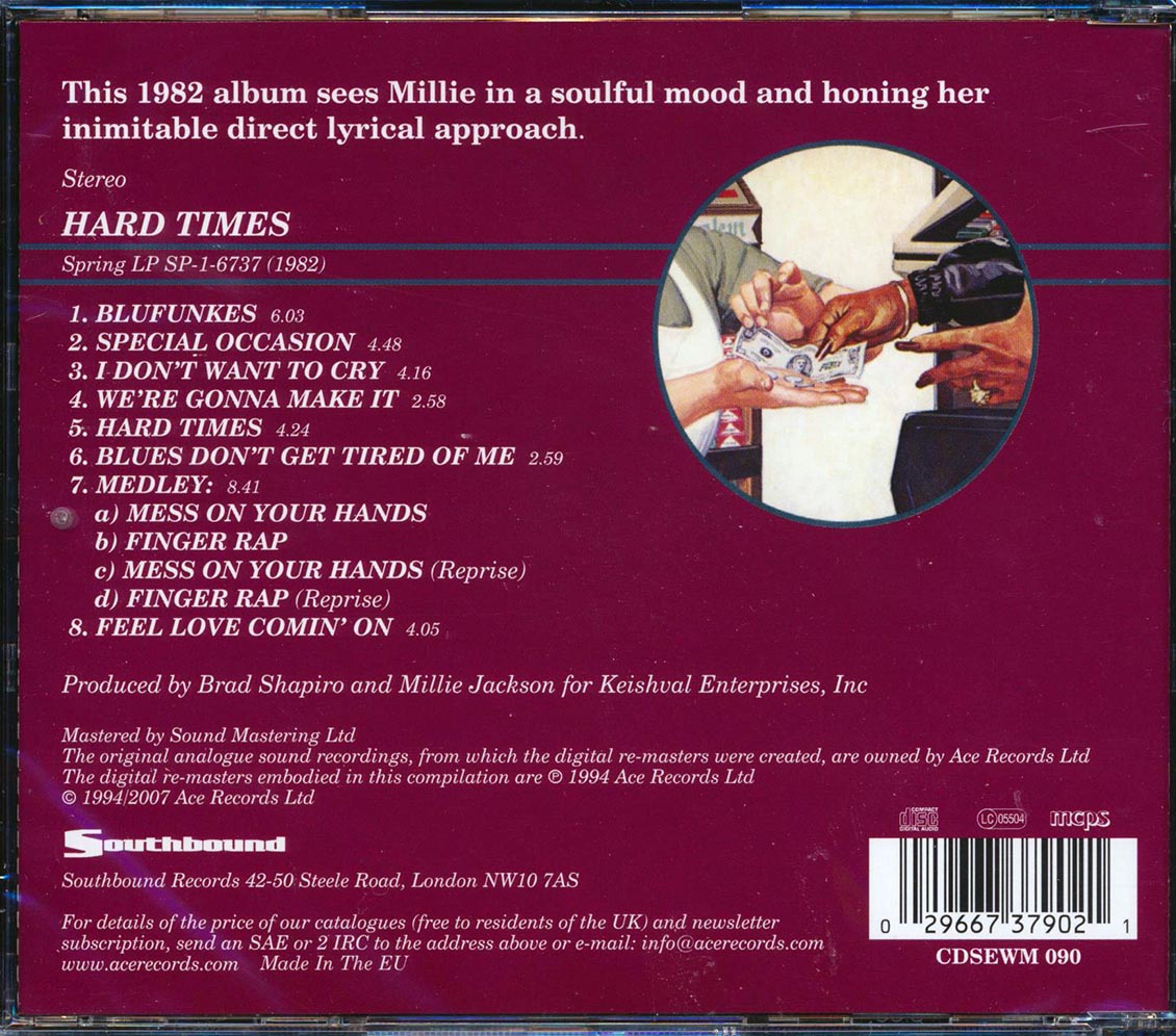 Millie Jackson - Hard Times [New CD]