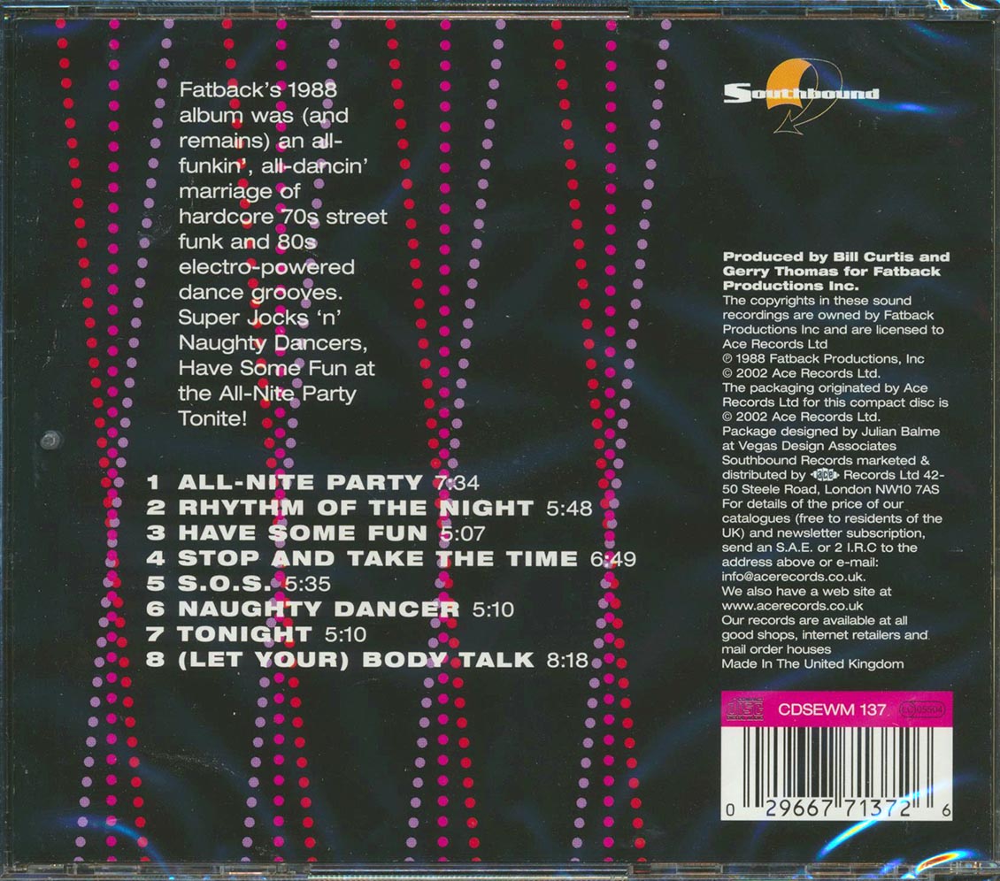 Fatback - Tonite's An All Nite Party [New CD]