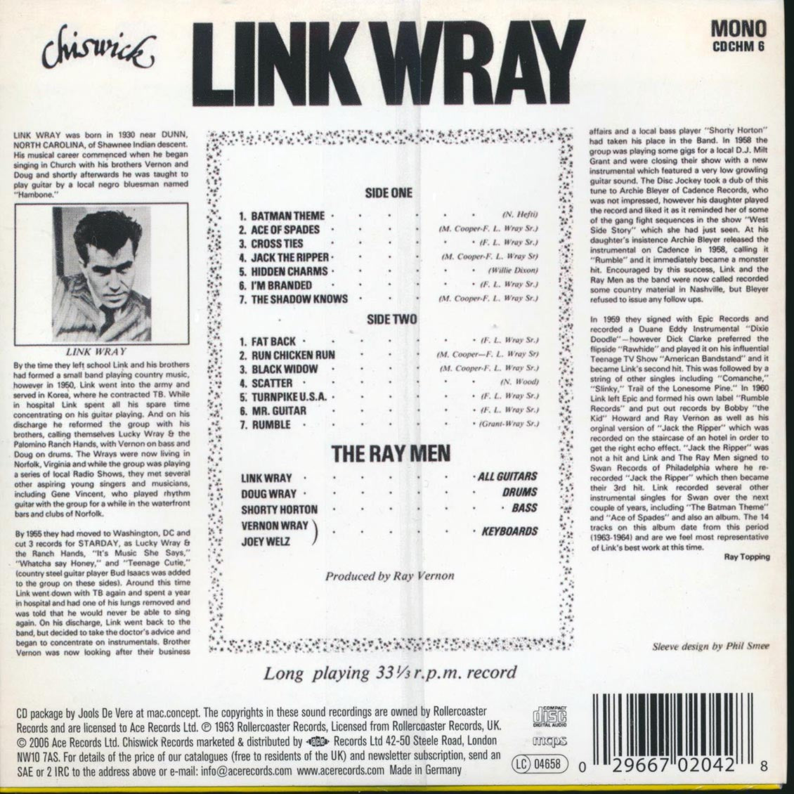 Link Wray - Early Recordings [New CD]