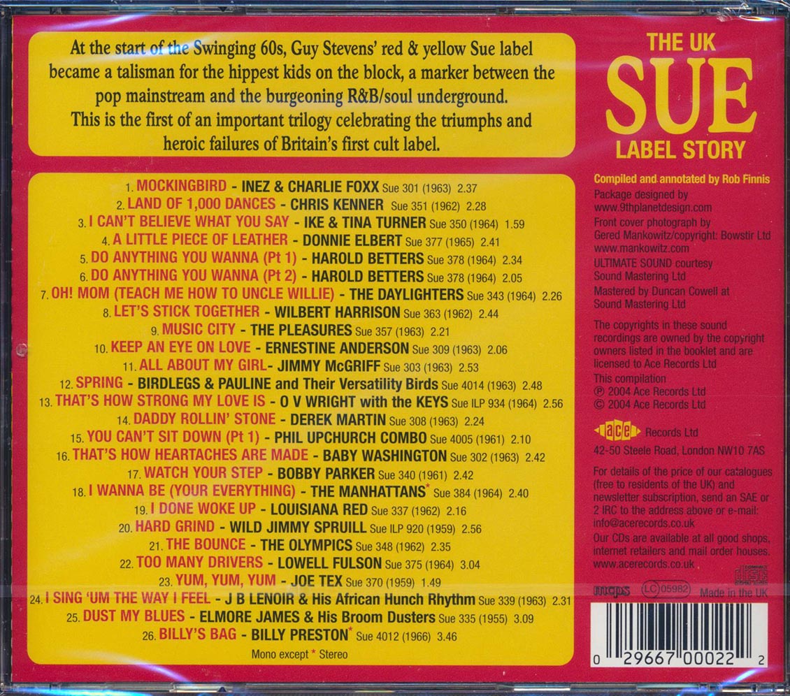 Various - The UK Sue Label Story: The World Of Guy Stevens (26 tracks) [New CD]