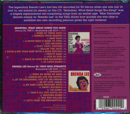 Brenda Lee - Grandma, What Great Songs You Sang + Miss Dynamite (24 tracks) [New CD]