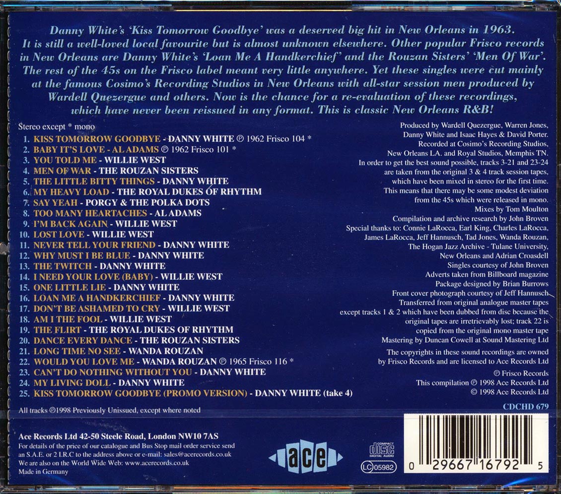 Various - The Frisco Records Story (25 tracks) [New CD]