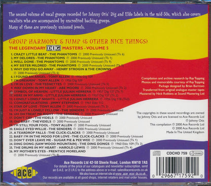Various - Group Harmony & Jump And Other Nice Things: The Legendary Dig Masters Volume 5 (26 tracks) [New CD]