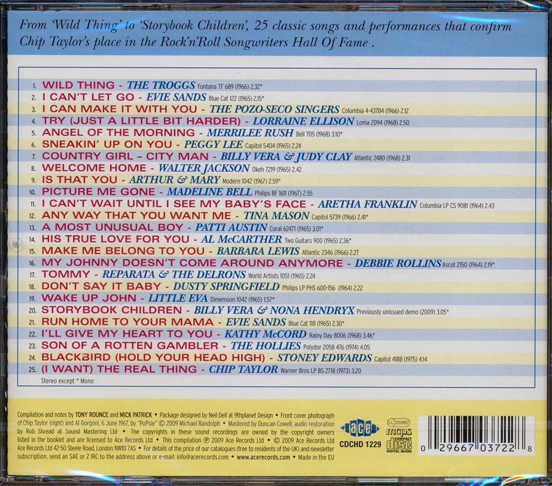 Various - Wild Thing: The Songs Of Chip Taylor (25 tracks) [New CD]