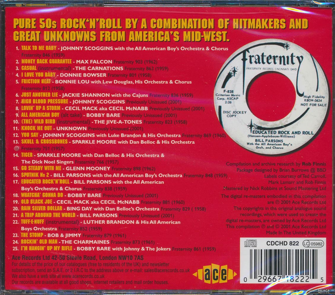Various - All American Rock N Roll: The Fraternity Story Volume 2 (25 tracks) [New CD]