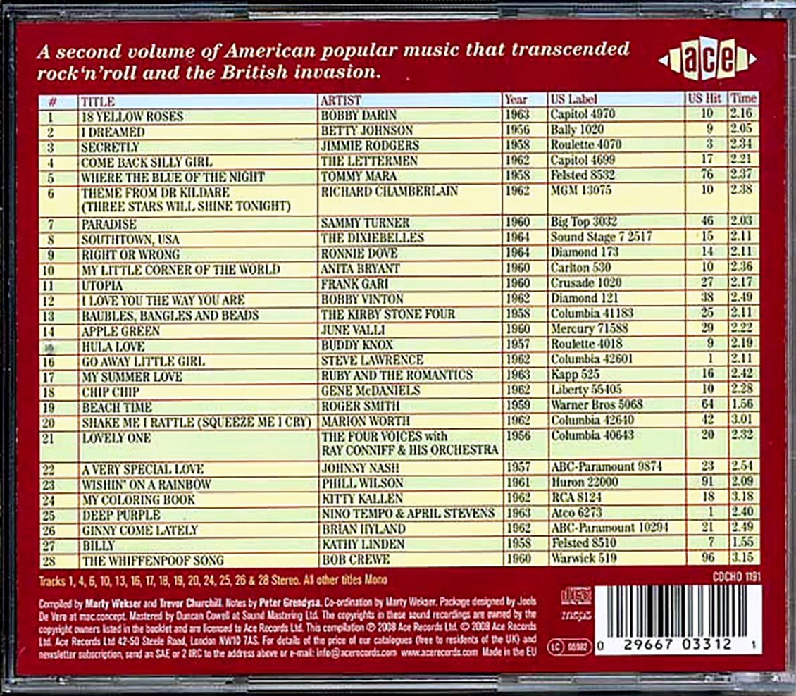 Various - The Golden Age Of American Popular Music Volume 2: Hard To Get Hot 100 Hits From 1956-1965 (28 tracks) [New CD]