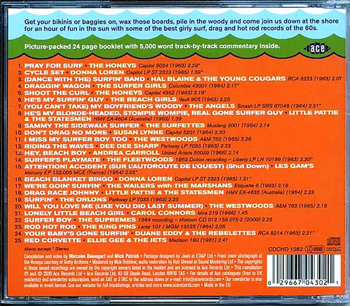 Various - Hey, Beach Girls: Female Surf N Drag 1961-1966 (25 tracks) [New CD]