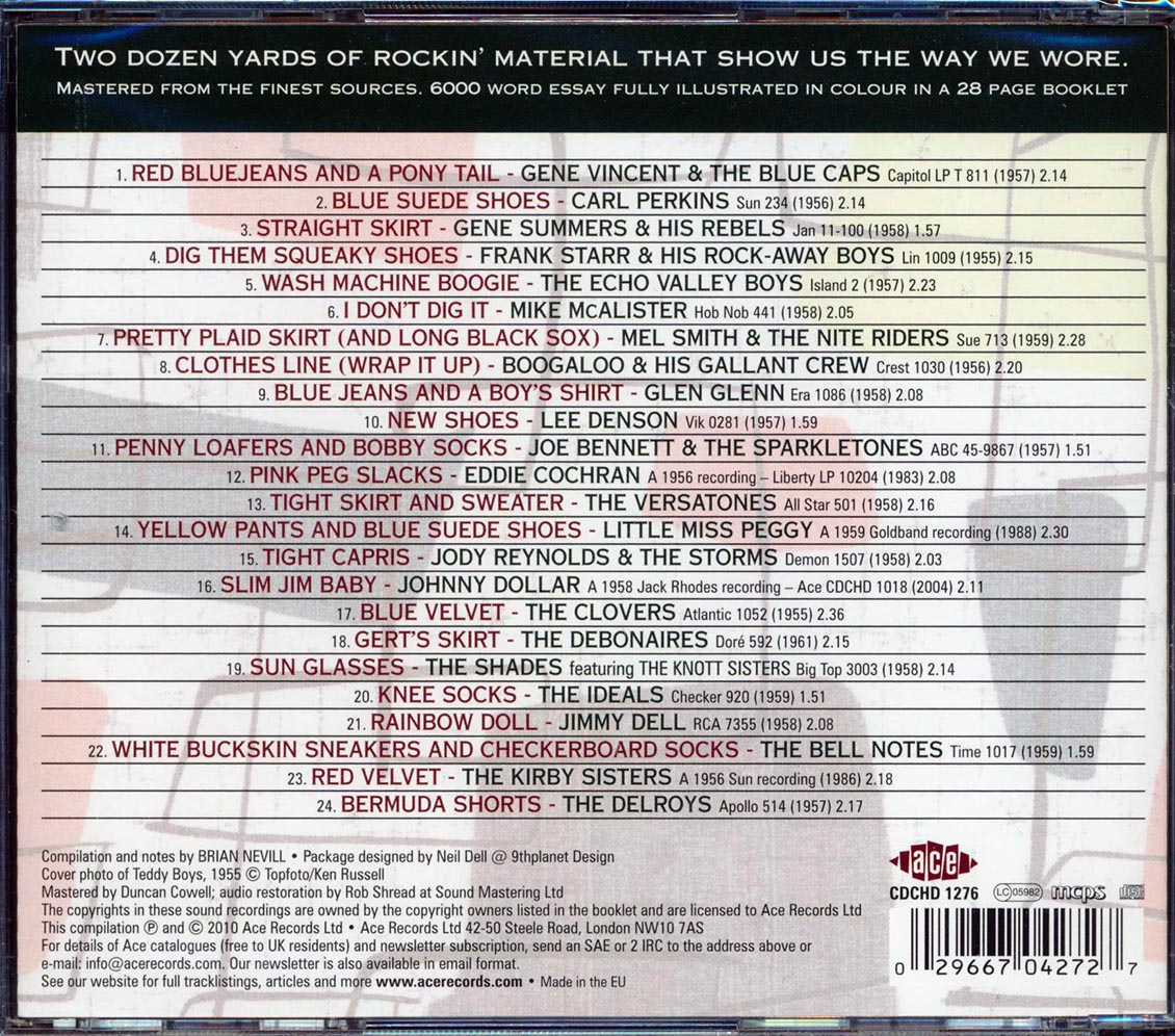 Various - Red Bluejeans & Checkerboard Socks: Dapper Ditties From The Rock N Roll Years (24 tracks) [New CD]
