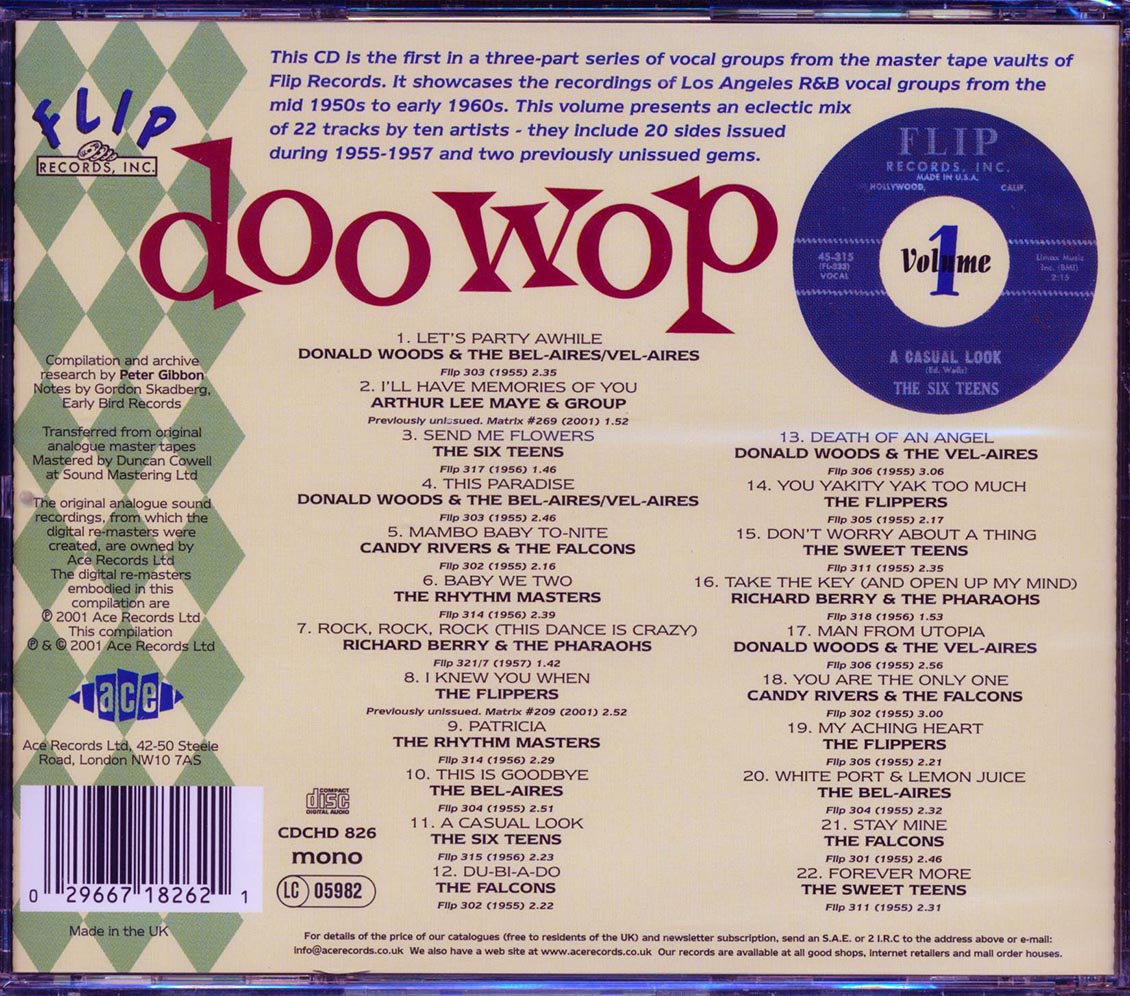Various - Flip Doo Wop Volume 1 (22 tracks) [New CD]