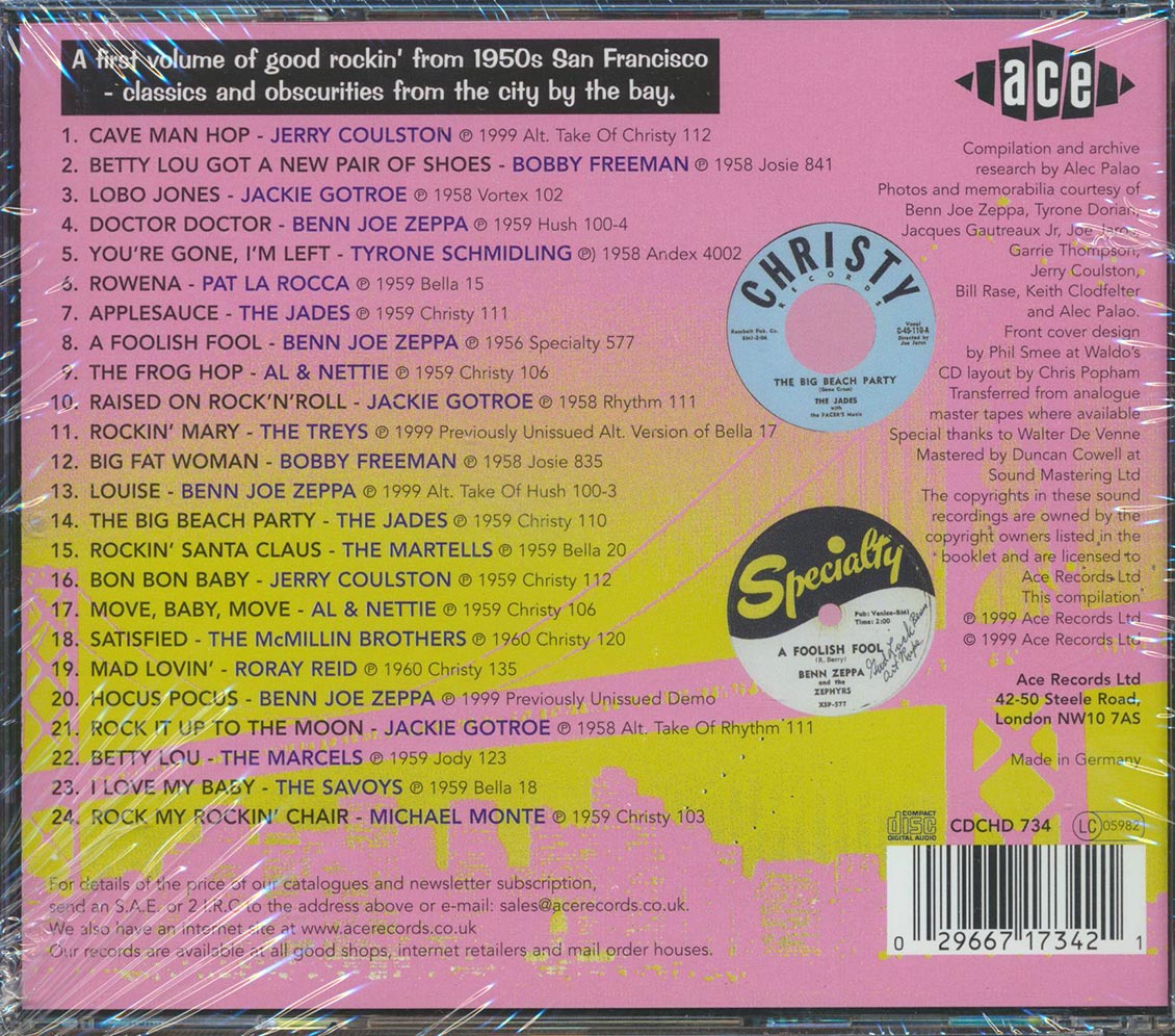 Various - Bay Area Rockers: San Francisco Rockabilly And Rock N Roll 1957-1960 (24 tracks) [New CD]