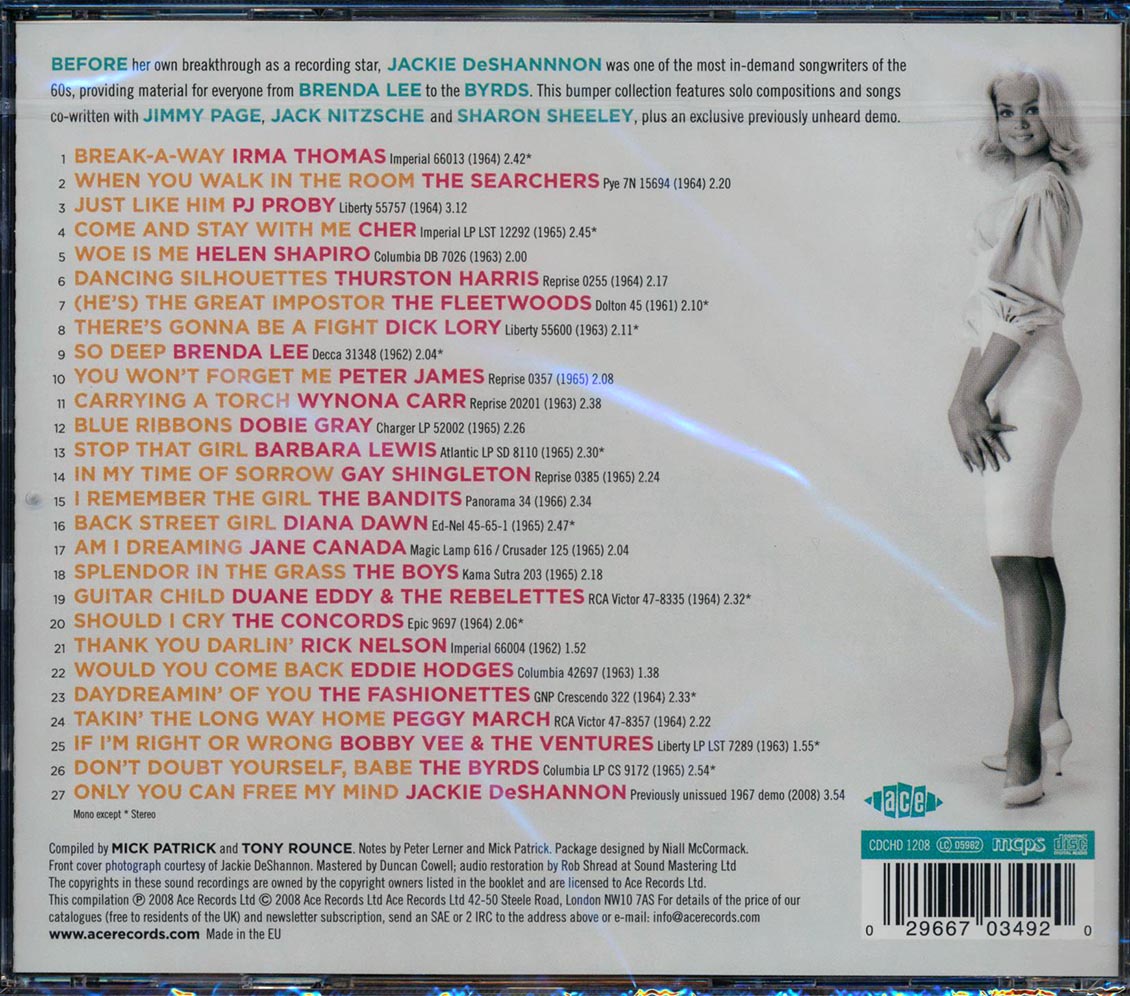 Various - Break A Way: The Songs Of Jackie DeShannon 1961-1967 (27 tracks) [New CD]