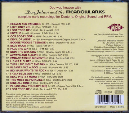 Don Julian & The Meadowlarks - Heaven & Paradise (22 tracks) [New CD]