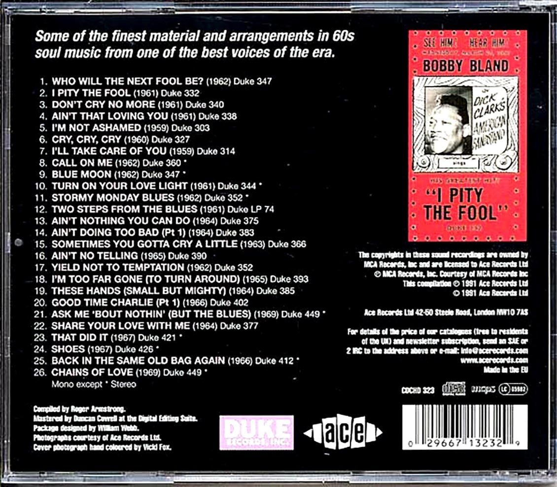 Bobby Bland - The Voice: Duke Recordings 1959-1969 (26 tracks) [New CD]