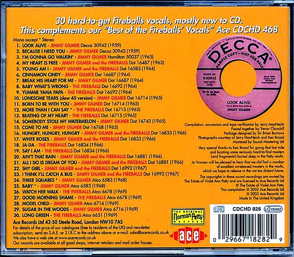 The Fireballs - The Best Of The Rest Of The Fireballs' Vocals (30 tracks) [New CD]