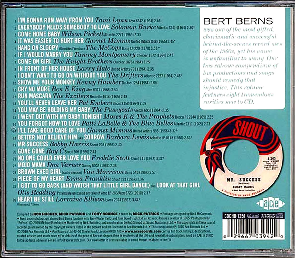 Various - The Bert Berns Story: Mr. Success Volume 2 1964-1967 (26 tracks) [New CD]