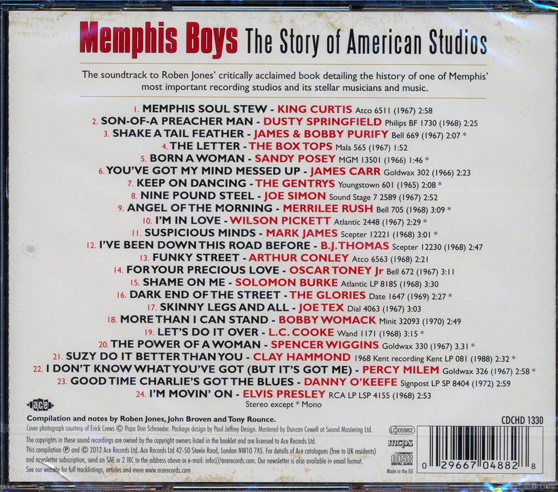 Various - Memphis Boys: The Story Of American Studios (24 tracks) [New CD]