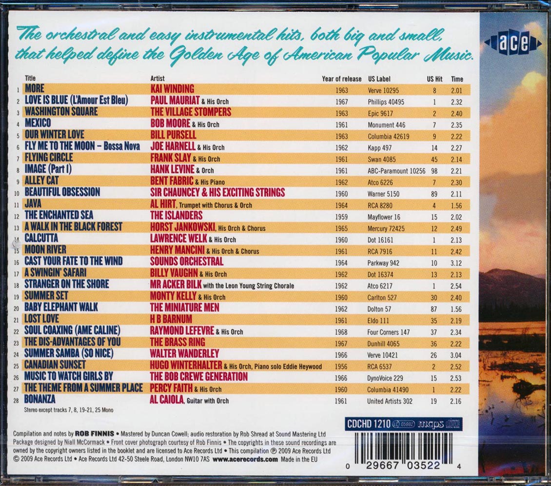 Various - The Golden Age Of American Popular Music: Hits With Strings And Things, Hot 100 Instrumentals From 1956-1967 (28 tracks) [New CD]