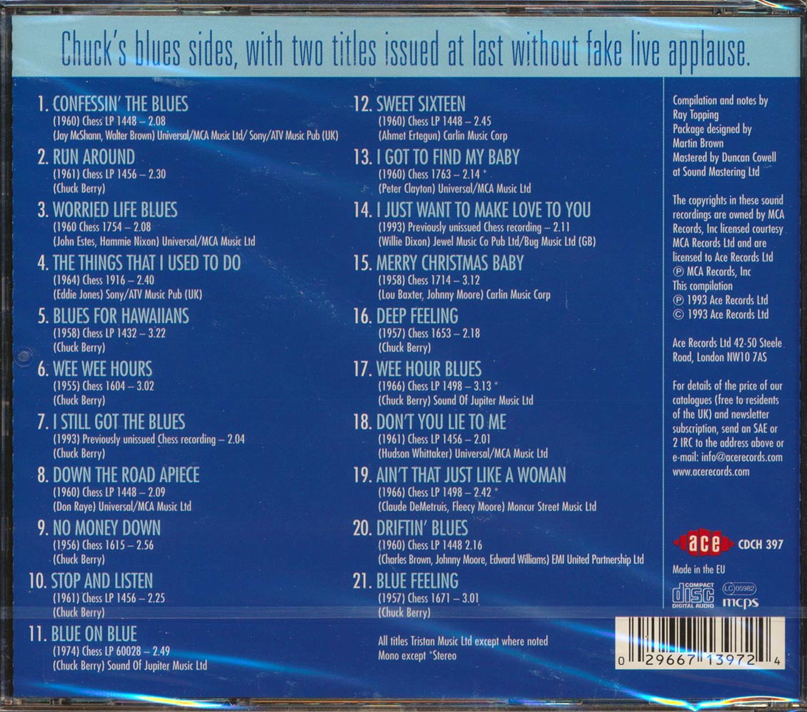 Chuck Berry - On The Blues Side (21 tracks) [New CD]