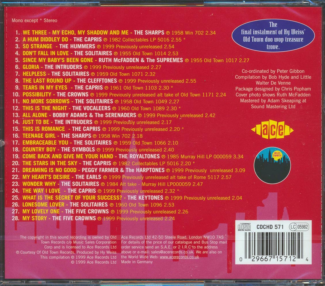 Various - Old Town Doo Wop Volume 5 (28 tracks) [New CD]