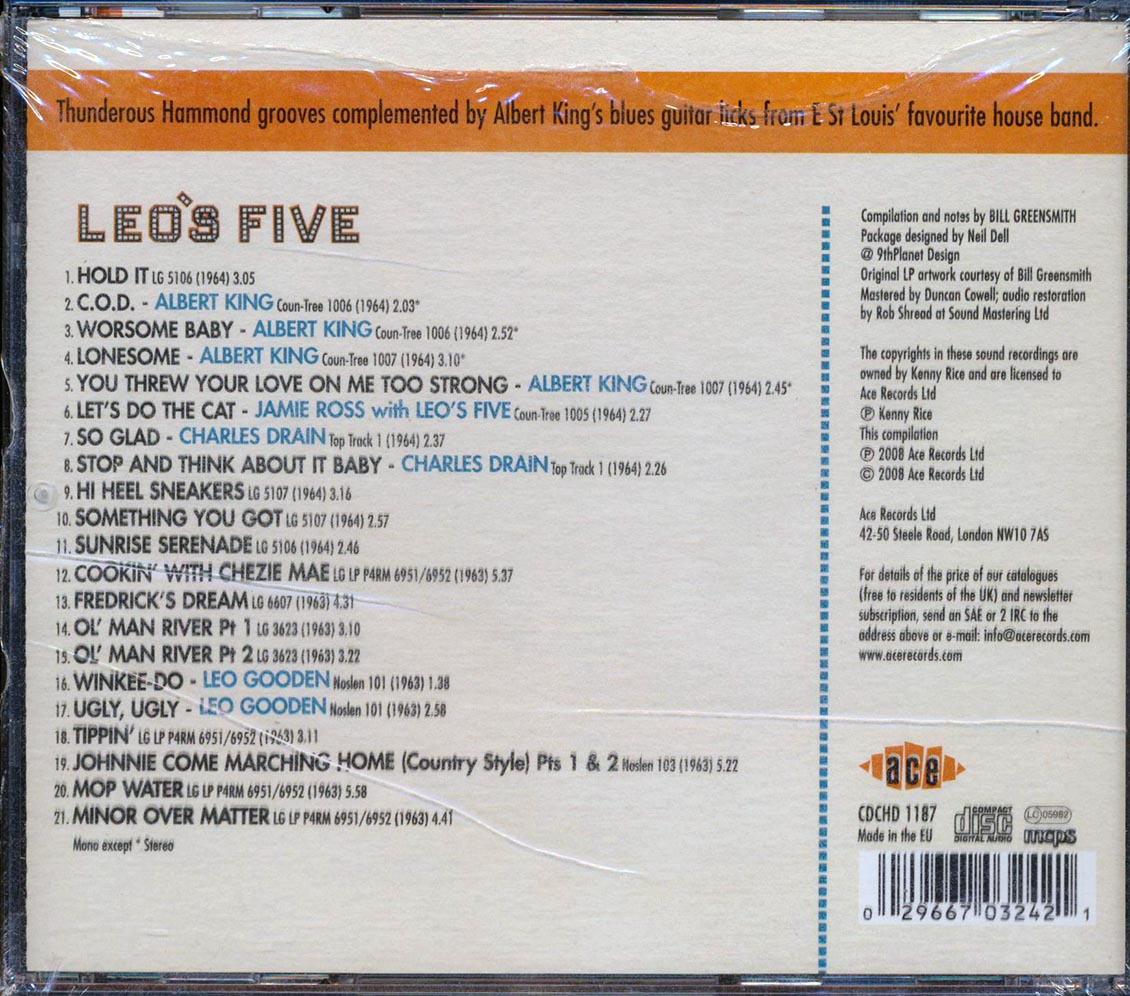 Leo's Five - Direct From The Blue Note Club, East St. Louis (21 tracks) [New CD]