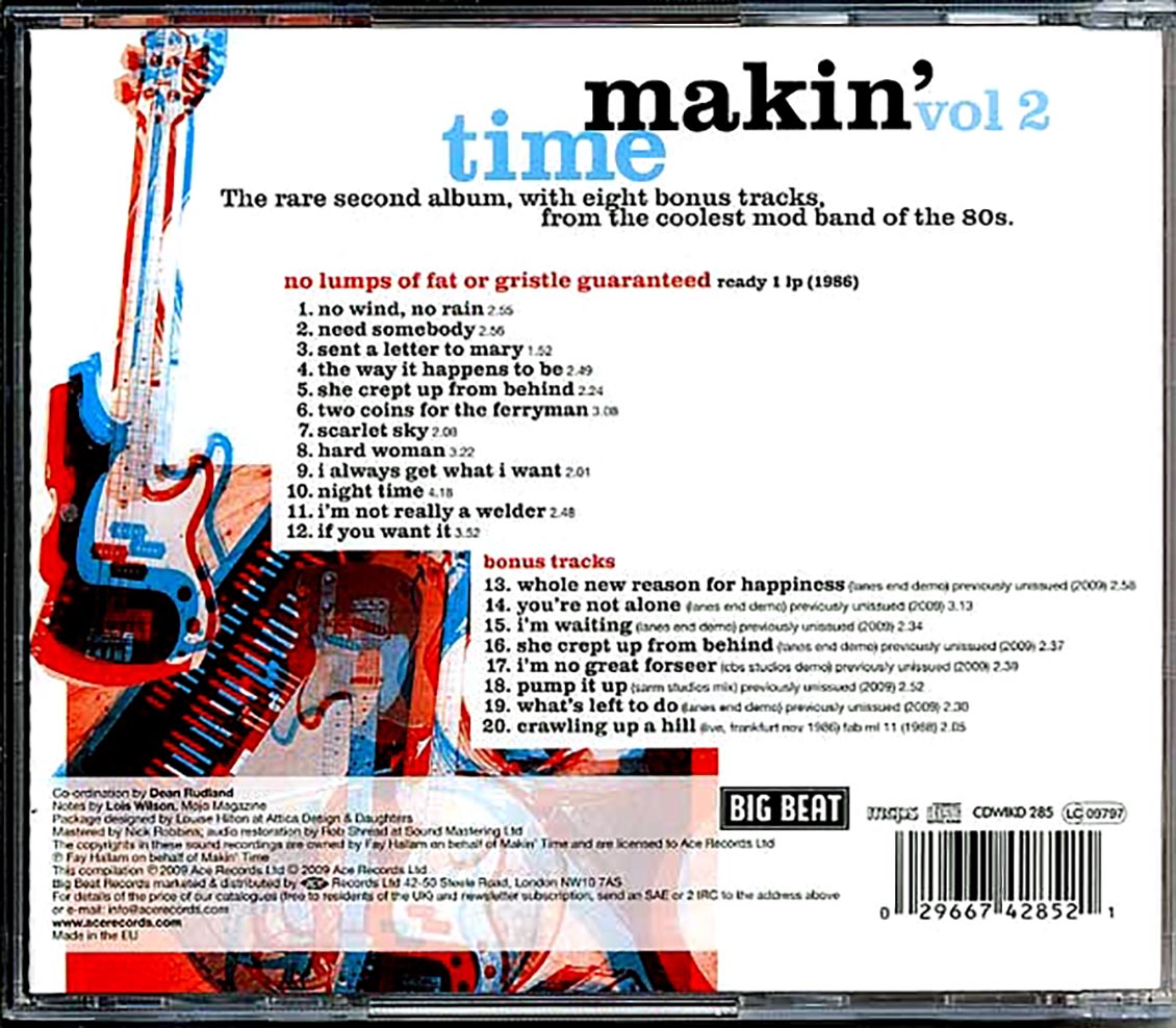 Makin Time - No Lumps Of Fat Or Gristle Guaranteed Plus Demos (20 tracks) [New CD]