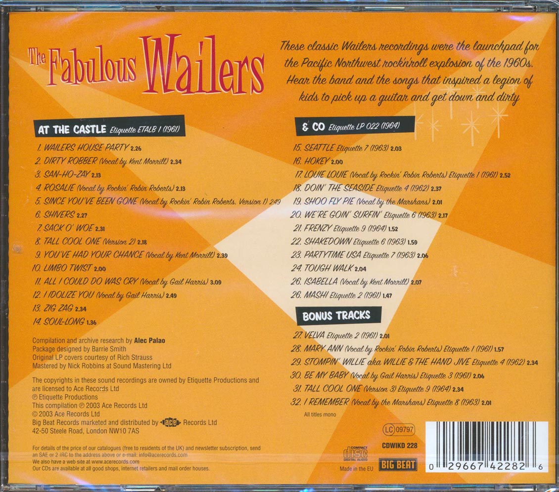The Wailers - The Fabulous Wailers At The Castle + The Wailers & Company (32 tracks) [New CD]