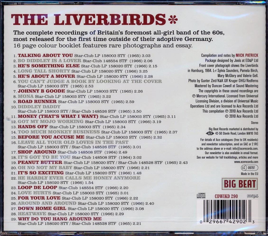 Liverbirds - From Merseyside To Hamburg: The Complete Star Club Recordings (29 tracks) [New CD]