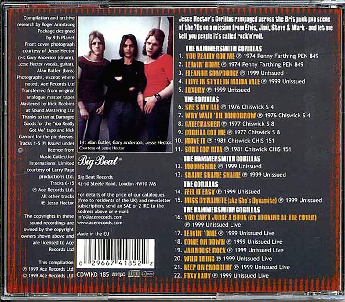 The Hammersmith Gorillas - Gorilla Got Me (22 tracks) [New CD]