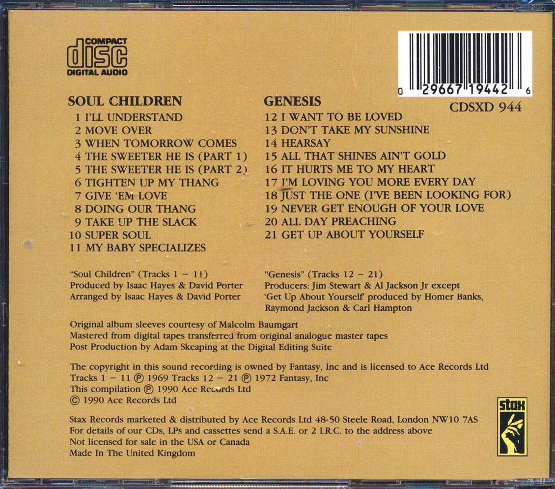 The Soul Children - Soul Children + Genesis (21 tracks) [New CD]