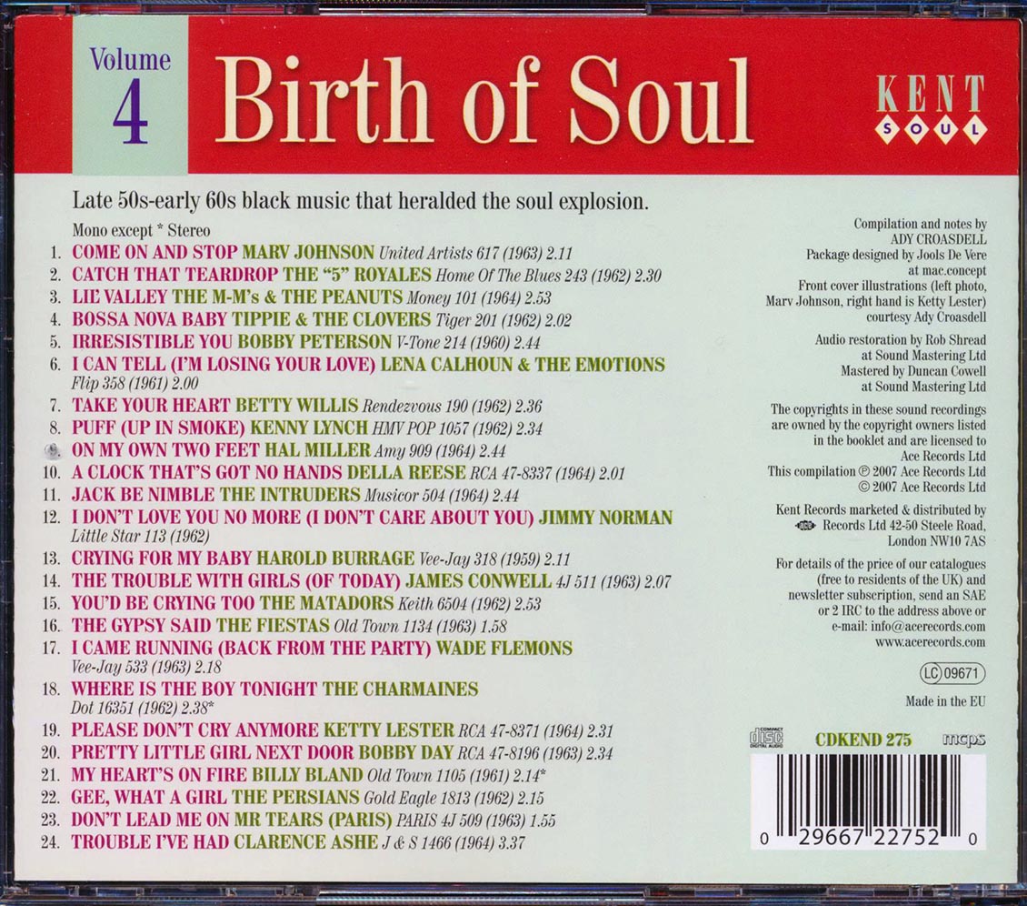 Various - Birth Of Soul Volume 4 (24 tracks) [New CD]
