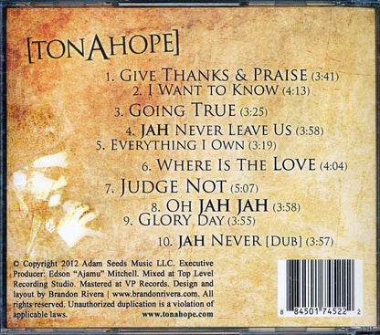 Ton A Hope - Judge Not [New CD]