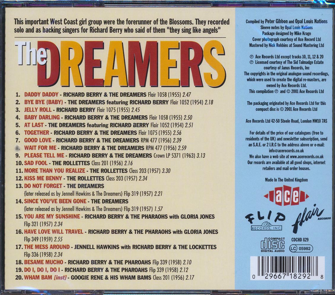 The Dreamers - They Sing Like Angels (20 tracks) [New CD]