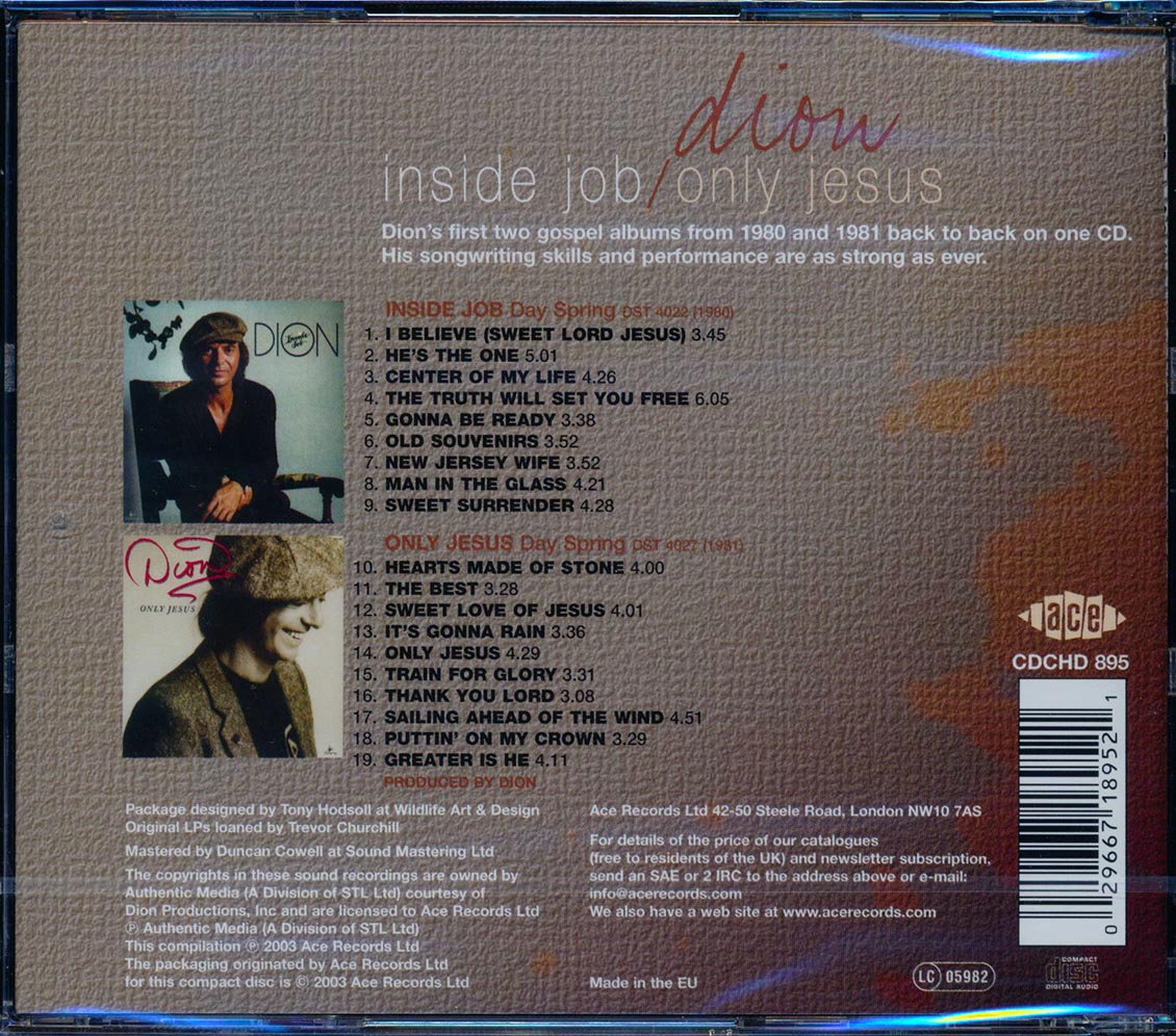 Dion - Inside Job + Only Jesus [New CD]