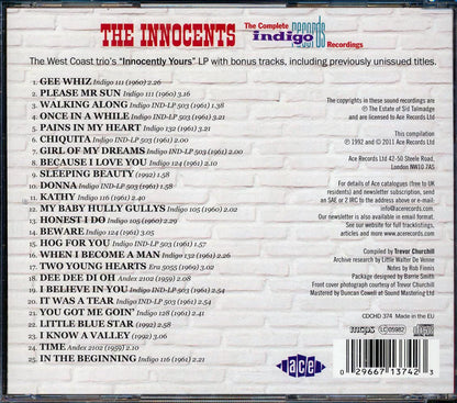 The Innocents - The Complete Indigo Recordings (25 tracks) [New CD]