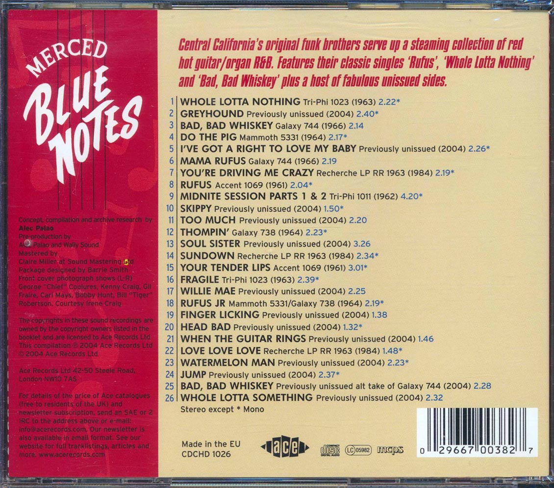 Merced Blue Notes - Get Your Kicks On Route 99 (26 tracks) [New CD]