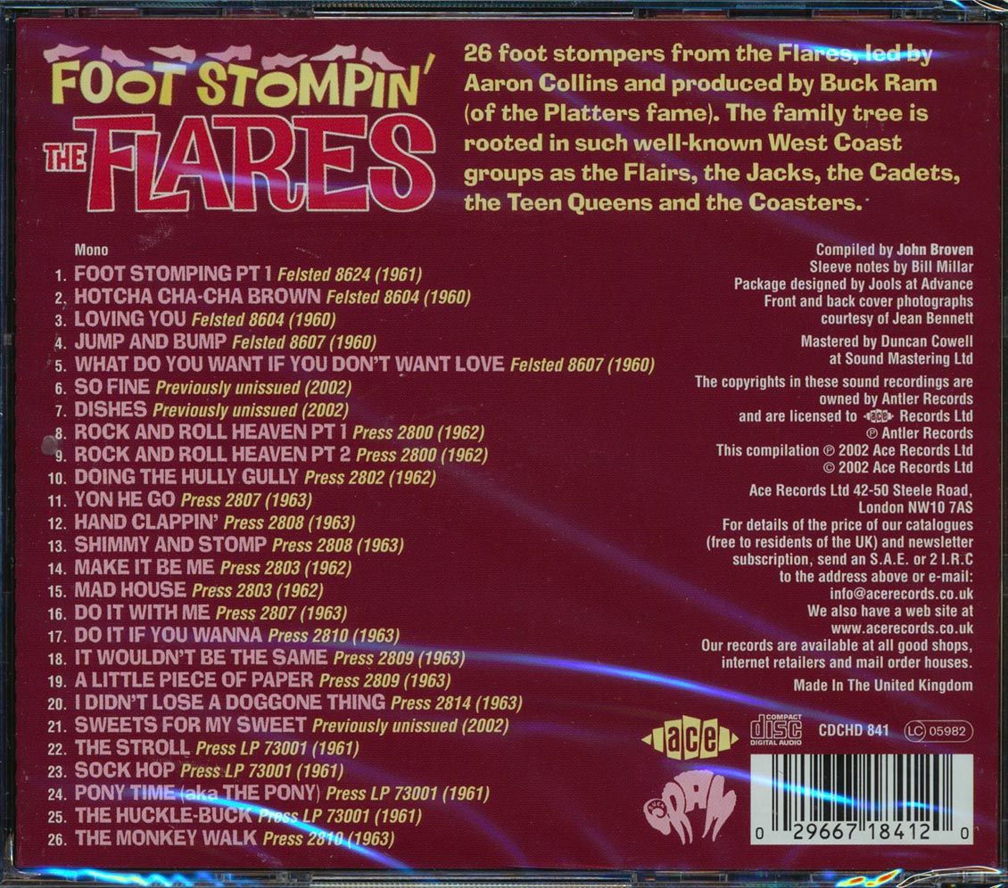 The Flares - Foot Stompin (26 tracks) [New CD]
